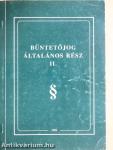Büntetőjog általános rész II.