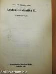 Általános statisztika II.