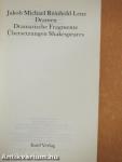 Dramen/Dramatische Fragmente/Übersetzungen Shakespeares
