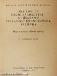 MSZ 1585-73 üzemi szabályzat erősáramú villamos berendezések számára