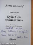 Gyóni Géza Testamentuma (dedikált példány)