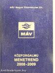 Közforgalmú menetrend 2008-2009