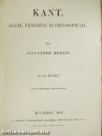 Kant élete, fejlődése és philosophiája I. (töredék)