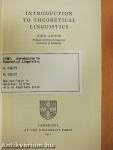 Introduction to Theoretical Linguistics
