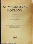 Numizmatikai közlöny 1959-1960.