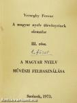 A magyar nyelv törvényeinek elemzése III.