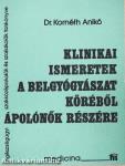 Klinikai ismeretek a belgyógyászat köréből ápolónők részére