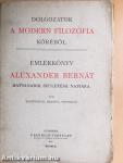 Emlékkönyv Alexander Bernát hatvanadik születése napjára