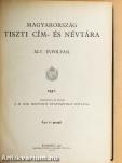Magyarország tiszti cím- és névtára 1937.