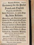 Second Edition Dictionary for the Pocket, French and English, English and French