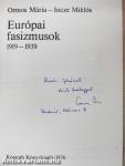 Európai fasizmusok 1919-1939 (dedikált példány)