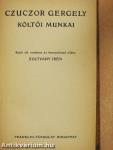 Czuczor Gergely költői munkái