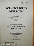 Acta Biologica Debrecina - Supplementum Oecologica Hungarica Fasc. 5/2, 1994 (töredék)