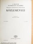 A Magyar Tudományos Akadémia Biológiai Tudományok Osztályának Közleményei XX. kötet 1-2. szám