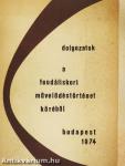 Dolgozatok a feudáliskori művelődéstörténet köréből