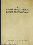 A Magyar Népköztársaság Büntető Törvénykönyve