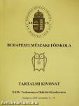 XXIX. Tudományos Diákköri Konferencia tartalmi kivonat
