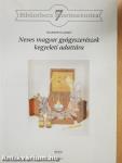 Neves magyar gyógyszerészek kegyeleti adattára