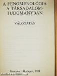 A fenomenológia a társadalomtudományban