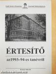 Az Aszódi Petőfi Sándor Gimnázium és Gépészeti Szakközépiskola Értesítője az 1993-94-ös tanévről