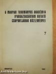 A Magyar Tudományos Akadémia Ipargazdaságtani Kutató csoportjának közleményei 7.