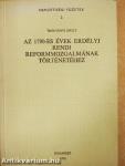 Az 1790-es évek erdélyi rendi reformmozgalmának történetéhez