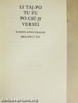 Li Taj-Po, Tu Fu, Po Csü-Ji versei