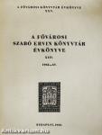 A Fővárosi Szabó Ervin Könyvtár Évkönyve XIII.