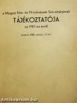 A Magyar Film- és TV-művészek Szövetségének tájékoztatója az 1987-es évről