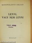 Lenni, vagy nem lenni