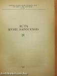 Acta Musei Napocensis IV