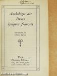 Anthologie des Poétes Lyriques Francais
