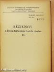 Kézikönyv a lövész tartalékos tisztek részére II.