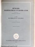 Műszaki matematikai gyakorlatok A. IV.
