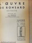 L'Oeuvre de Ronsard
