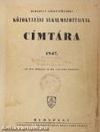Budapest székesfőváros közoktatási alkalmazottainak címtára 1947.