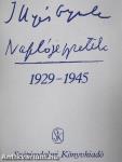 Naplójegyzetek 1929-1945