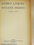 Szabó Lőrinc összes versei