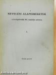 Nevelési alapismeretek I.