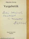 Vargabetűk (dedikált példány)