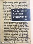 Az Egyetemi Könyvtár Évkönyvei III.