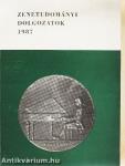 Zenetudományi dolgozatok 1987