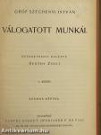 Gróf Széchenyi István válogatott munkái I.