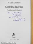Carmina Rustica (dedikált példány)