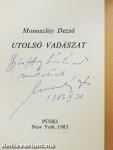 Utolsó vadászat (dedikált példány)