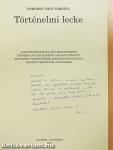 Történelmi lecke (dedikált példány)
