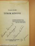 Titkok könyve (dedikált példány)