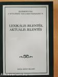 Lexikális jelentés, aktuális jelentés