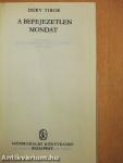 A befejezetlen mondat