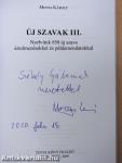 Új szavak III. (dedikált példány)